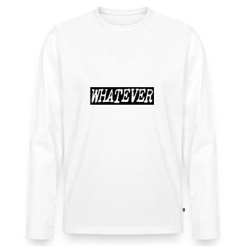 Quoi que - T-shirt manches longues Premium bio Homme - blanc - Devant - Nico (187cm)