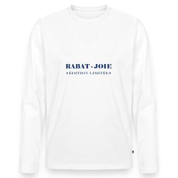Rabat joie - T-shirt manches longues Premium bio Homme - blanc - Devant - Nico (187cm)