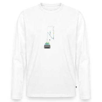 Hydrodistillation Apparatus Clevenger - Men's Premium Organic Long Sleeve Shirt - white - Front - Nico (187cm)
