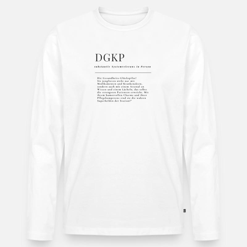 DGKP Definition - Männer Premium Bio Langarmshirt - Weiß