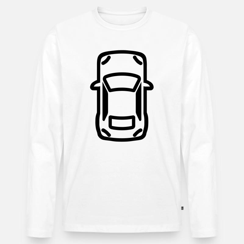 Auto - Männer Premium Bio Langarmshirt - Weiß