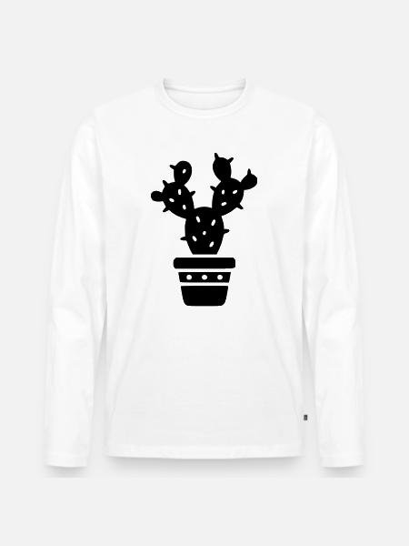 Cactus plante succulente maman botanique - T-shirt manches longues Premium bio Homme - blanc