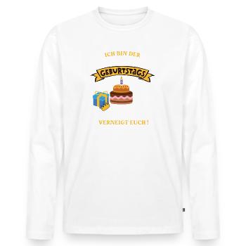 Fussball König Geburtstag Spieler Trainer Fußball - Männer Premium Bio Langarmshirt - Weiß - Vorne - Nico (187cm)