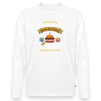 Footvolley Geburtstag Spieler Trainer Geb - Männer Premium Bio Langarmshirt - Weiß - Vorne - Nico (187cm)