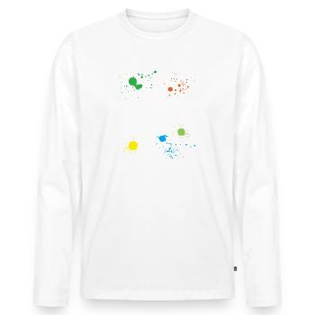 Kunst Lehrer Kunstlehrer Kunstunterricht Künstler - Männer Premium Bio Langarmshirt - Weiß - Vorne - Nico (187cm)