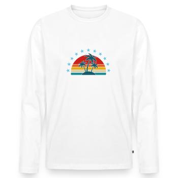 Novalja Abireise Kroatien 2023 Abifahrt Reise Abi - Männer Premium Bio Langarmshirt - Weiß - Vorne - Nico (187cm)