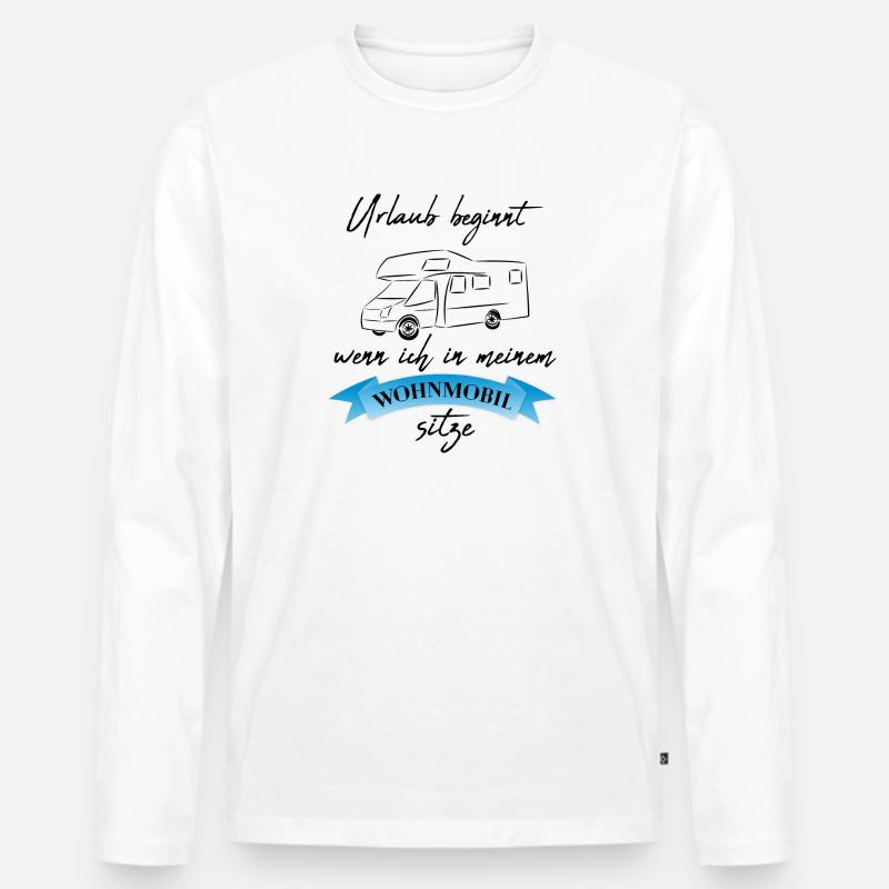 Wohnmobil Geschenkidee Camper Freizeit Urlaub - Männer Premium Bio Langarmshirt - Weiß