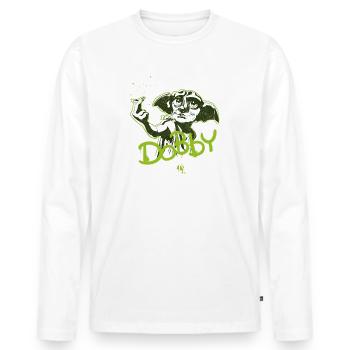 Harry Potter Dobby Is A Free Elf - Men's Premium Organic Long Sleeve Shirt - white - Front - Nico (187cm)