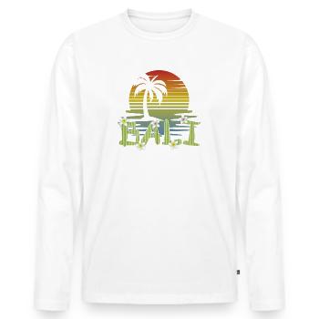 Bali - Indonésie - T-shirt manches longues Premium bio Homme - blanc - Devant - Nico (187cm)