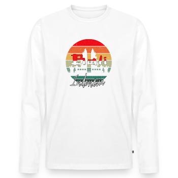 Bali - Indonésie - T-shirt manches longues Premium bio Homme - blanc - Devant - Nico (187cm)