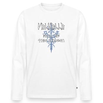 Valhalla - Salle des élus - T-shirt manches longues Premium bio Homme - blanc - Devant - Nico (187cm)