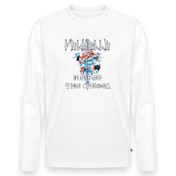 Valhalla - Salle des élus - T-shirt manches longues Premium bio Homme - blanc - Devant - Nico (187cm)