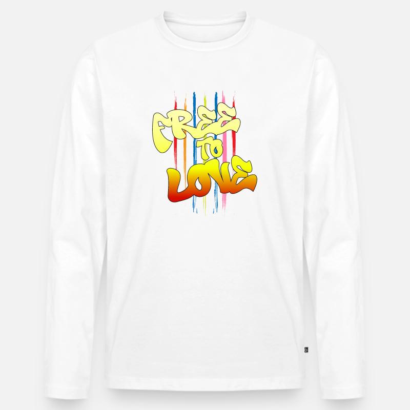 Free To Love - Männer Premium Bio Langarmshirt - undefined
