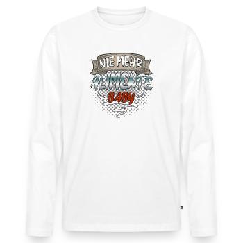 No more alimony - Men's Premium Organic Long Sleeve Shirt - white - Front - Nico (187cm)