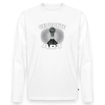 Bedrohte Art - Verbrennungsmotor Auto Design - Männer Premium Bio Langarmshirt - Weiß - Vorne - Nico (187cm)