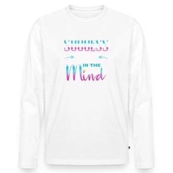 Le succès commence dans l’ - T-shirt manches longues Premium bio Homme - blanc - Devant - Nico (187cm)