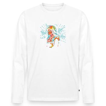 Paramedic - Sanitäter - Medic Life - Männer Premium Bio Langarmshirt - Weiß - Vorne - Nico (187cm)