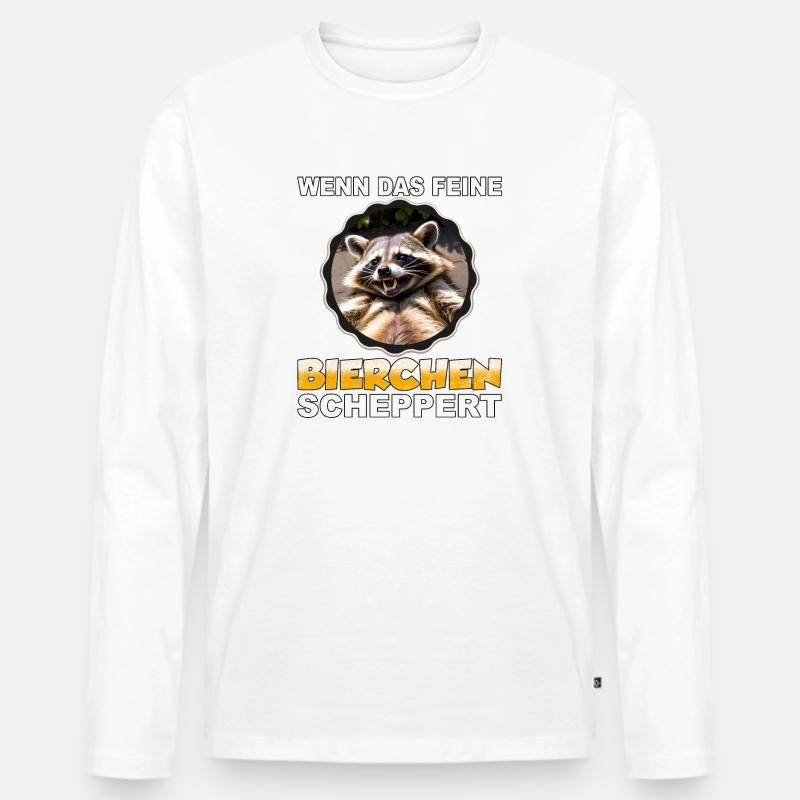 Wenn das feine Bierchen scheppert - Männer Premium Bio Langarmshirt - undefined