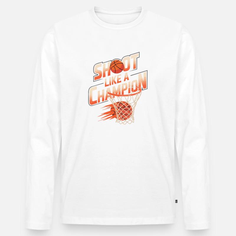 Basketball Shoot like a Champion - Männer Premium Bio Langarmshirt - undefined