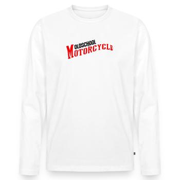 Mofa Moped Mokick Kult Vintage - Männer Premium Bio Langarmshirt - Weiß - Vorne - Nico (187cm)
