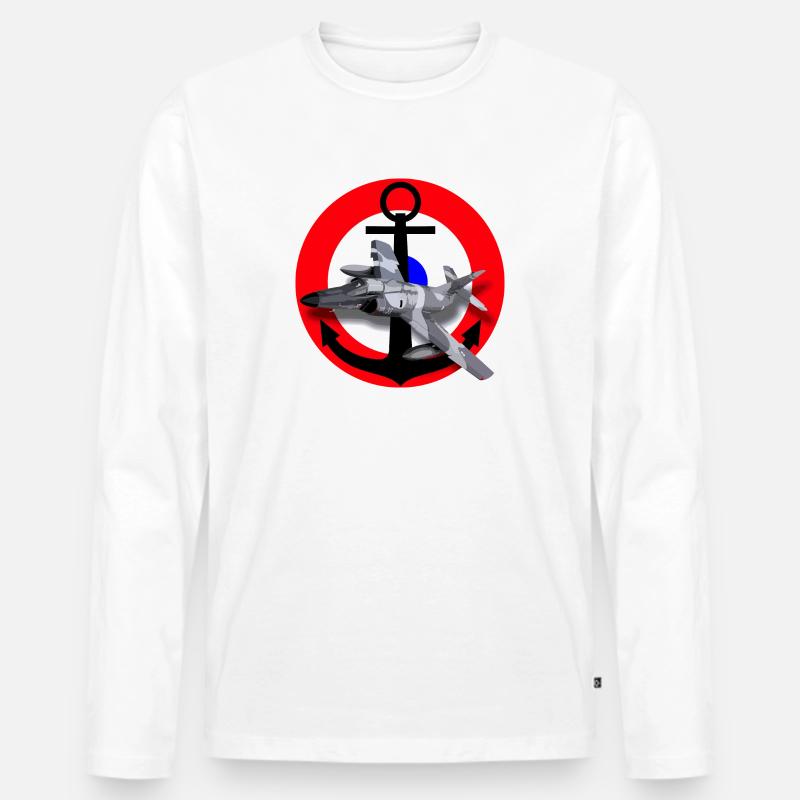 S E M/1711 - Männer Premium Bio Langarmshirt - Weiß