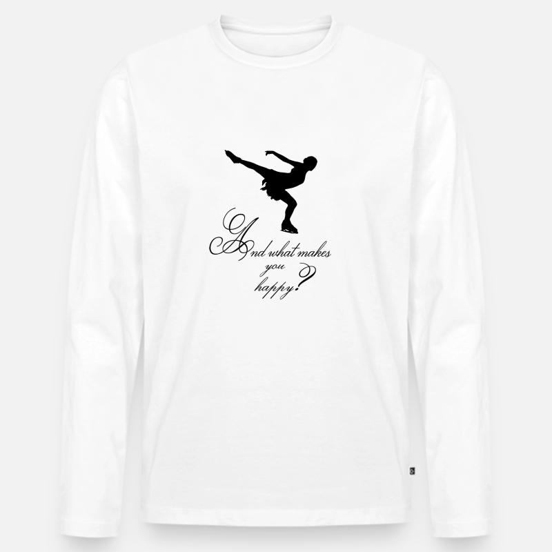 Eisläuferin - Männer Premium Bio Langarmshirt - Weiß