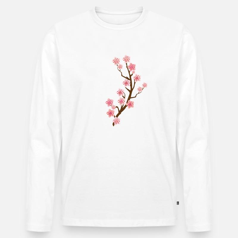 kirschblüte - Männer Premium Bio Langarmshirt - undefined