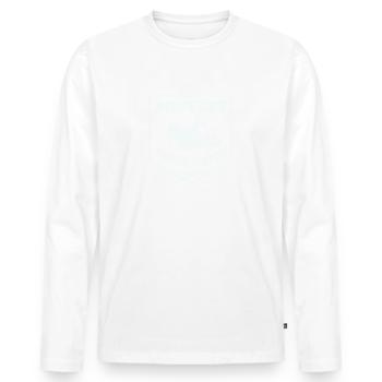 Protégez votre t-shirt de noix - T-shirt manches longues Premium bio Homme - blanc - Devant - Nico (187cm)