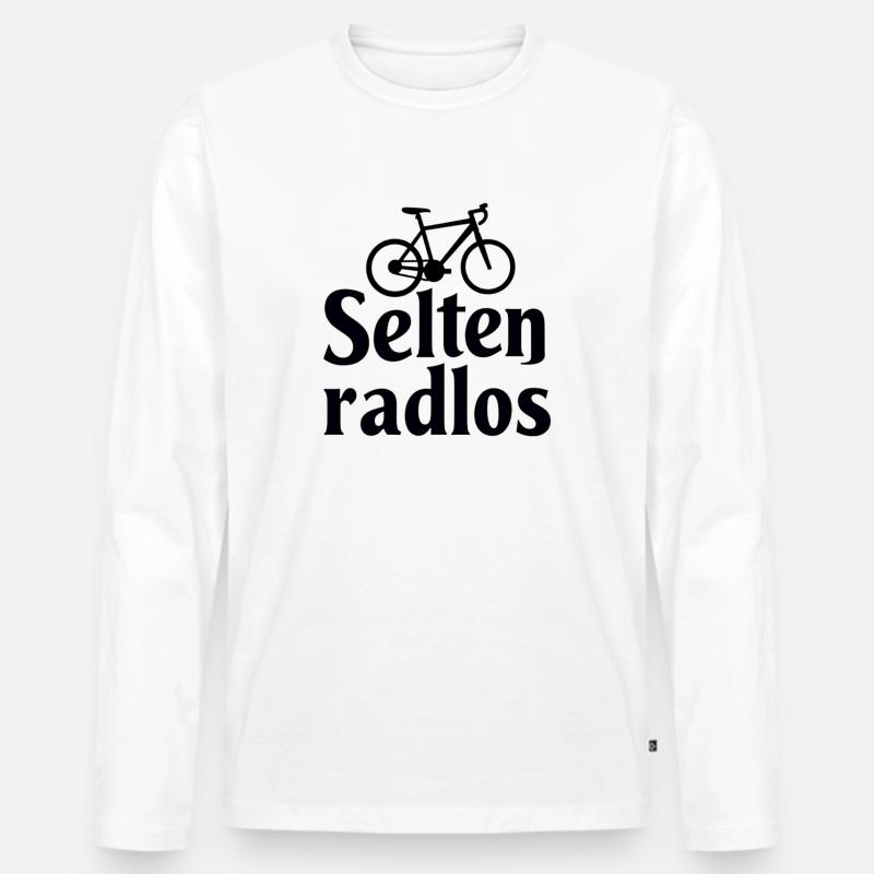 Spruch Shirt - Männer Premium Bio Langarmshirt - Weiß