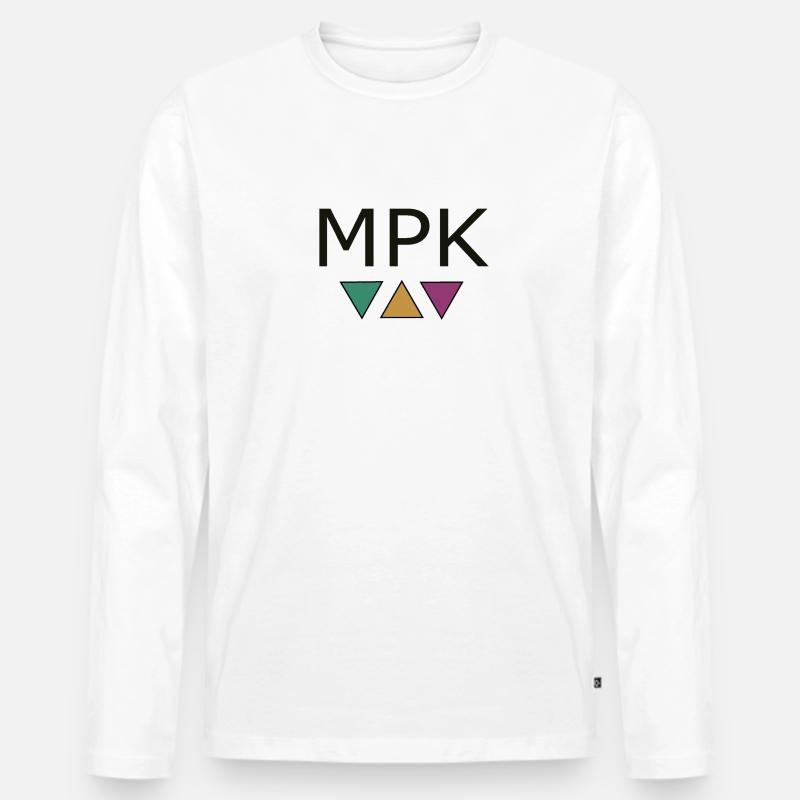 MPK Geschenk Idee - Männer Premium Bio Langarmshirt - Weiß