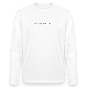Child of God - Männer Premium Bio Langarmshirt - Weiß - Vorne - Nico (187cm)