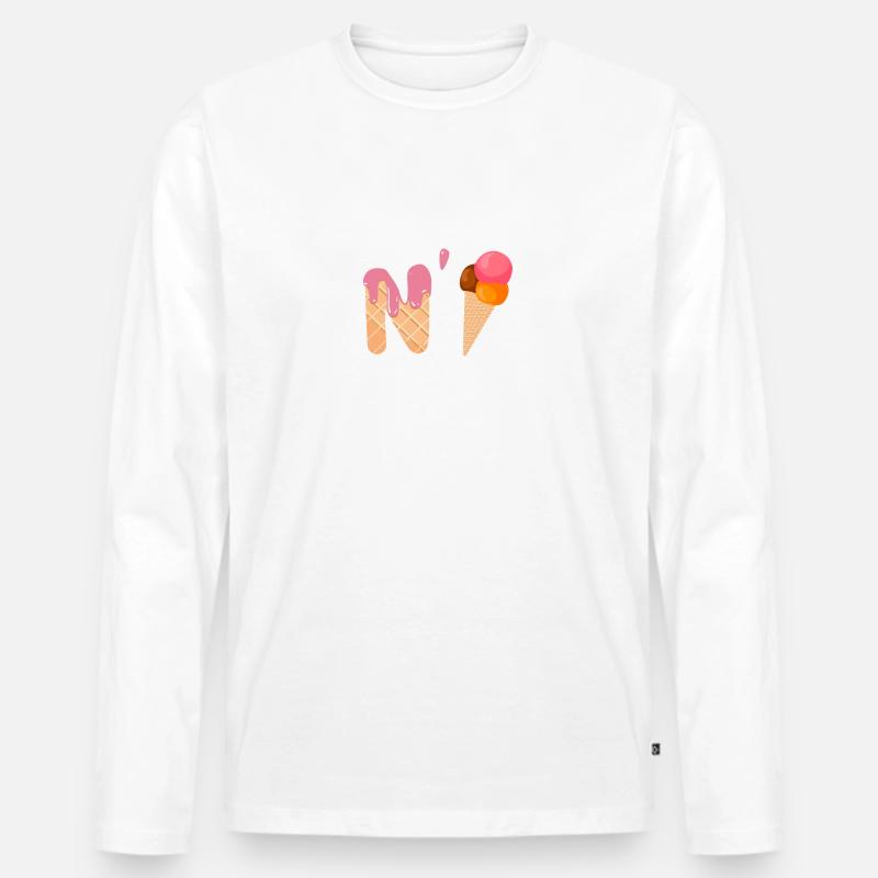 Nice N´Eis - Männer Premium Bio Langarmshirt - Weiß
