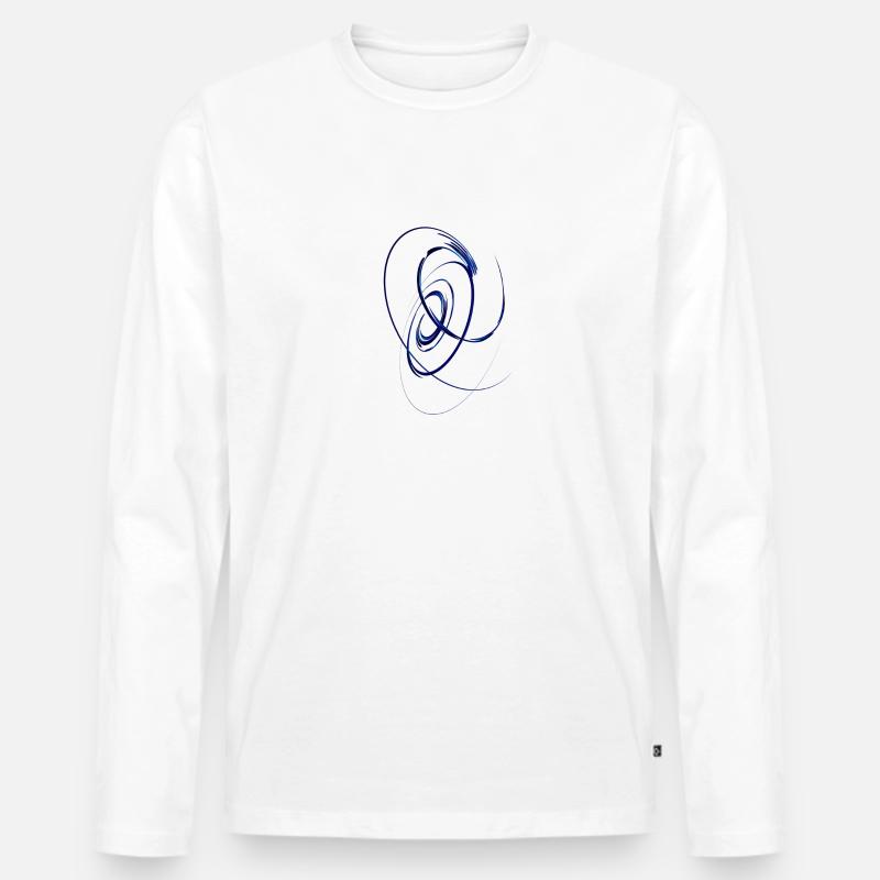 Abstrakte Kunst: Spirale - Männer Premium Bio Langarmshirt - Weiß