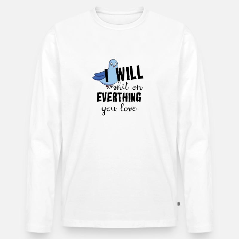 Taubenzüchter Tauben Geschenk Brieftaube Vogel - Männer Premium Bio Langarmshirt - Weiß