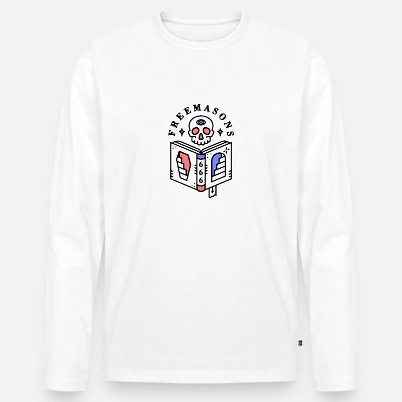 freemasons - Männer Premium Bio Langarmshirt - Weiß
