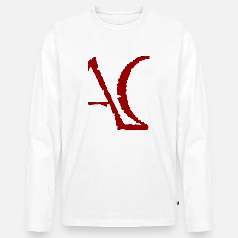 Alpha-Omega - Männer Premium Bio Langarmshirt - Weiß
