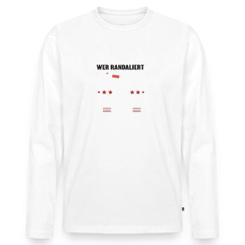 Witziger Spruch im Krankenhaus - Männer Premium Bio Langarmshirt - Weiß - Vorne - Nico (187cm)
