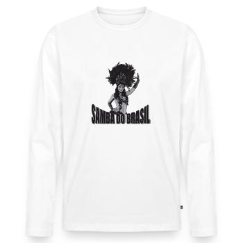 Brésil - T-shirt manches longues Premium bio Homme - blanc - Devant - Nico (187cm)