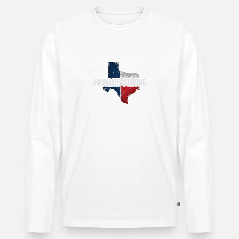 Uvalde Strong Gun Controll - Männer Premium Bio Langarmshirt - Weiß
