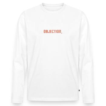 Objection Hearsay! - Männer Premium Bio Langarmshirt - Weiß - Vorne - Nico (187cm)