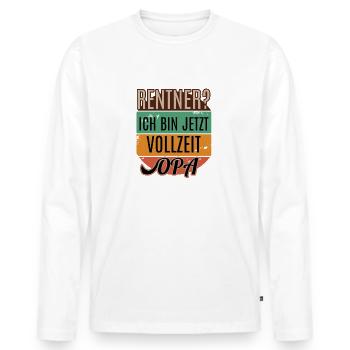 Opa Retro Lustige Pension Geschenke für Rentner - Men's Premium Organic Long Sleeve Shirt - white - Front - Nico (187cm)