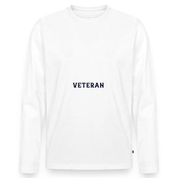 vétéran défenseur de la liberté - T-shirt manches longues Premium bio Homme - blanc - Devant - Nico (187cm)