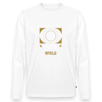 Bier, es ist das beste verdammte Getränk der Welt - Männer Premium Bio Langarmshirt - Weiß - Vorne - Nico (187cm)