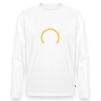 JUSTE DE LA BIÈRE - T-shirt manches longues Premium bio Homme - blanc - Devant - Nico (187cm)