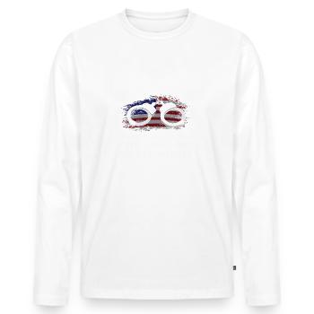 Problem? Write a complaint and - Men's Premium Organic Long Sleeve Shirt - white - Front - Nico (187cm)