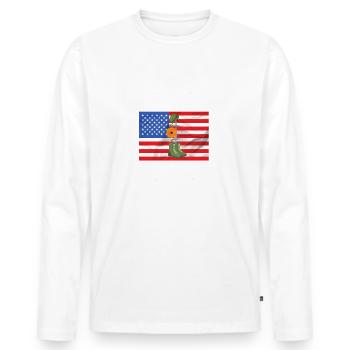 Nous ne les connaissons pas tous, mais nous leur devons tous des vétérans - T-shirt manches longues Premium bio Homme - blanc - Devant - Nico (187cm)