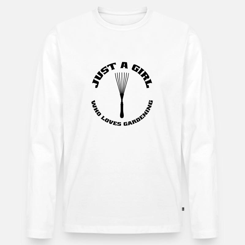 Gärtnerin Garten Mädchen Obstgarten Hobbygärtner - Männer Premium Bio Langarmshirt - Weiß
