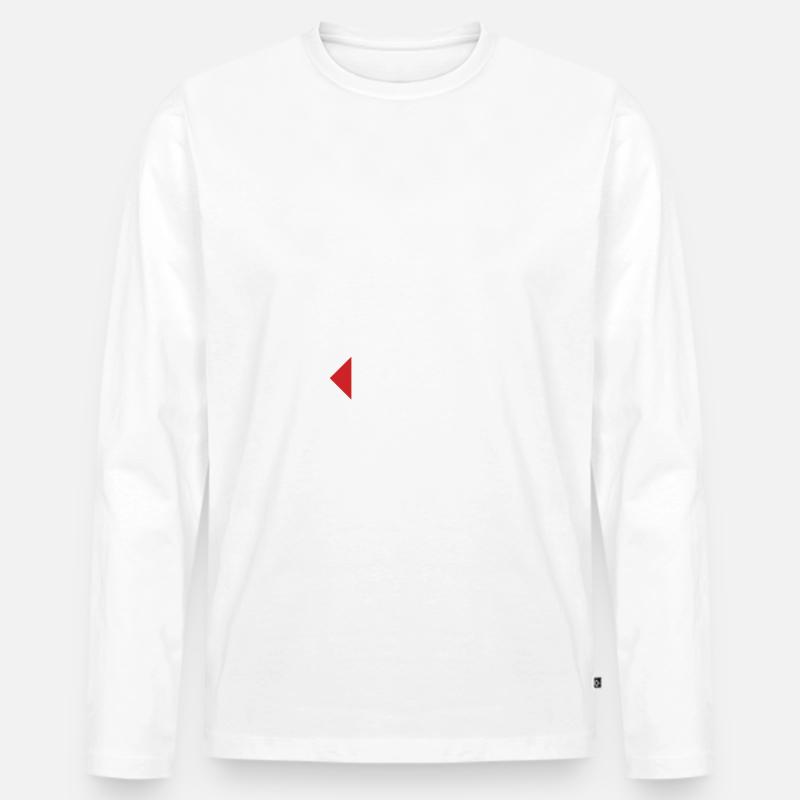 Backward - Männer Premium Bio Langarmshirt - Weiß