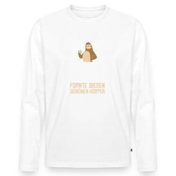 Bier Formte Diesen Schönen Körper Bierliebhaber - Männer Premium Bio Langarmshirt - Weiß - Vorne - Nico (187cm)