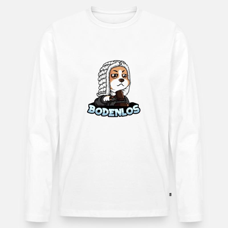 Bodenlos - Männer Premium Bio Langarmshirt - Weiß